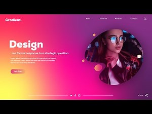 Colorful Gradient Web UI Design in Adobe illustrator - Complete Tutorial