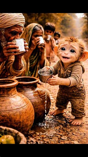 Poor Little Monkey Rikky Gave Water to the Man Who Insulted Him On a hot day, a poor little monkey named Rikky is insulted when he asks for water. Later, fate turns the tables when the same man is left thirsty on a broken road. What happens next is a heart-touching story of kindness, forgiveness, and humanity. Watch till the end ❤️ poor monkey story emotional short film kindness story water charity story heart touching animal story life lesson short video inspirational short film | Rikky Stories