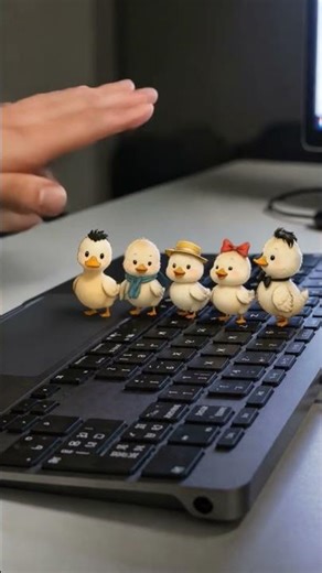 Tiny Ducks Take Over My Keyboard 🐥⌨️ | Time to Sleep Reminder