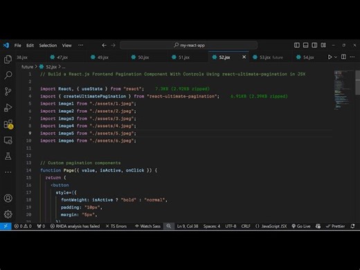 Build a React.js Frontend Pagination Component With Controls Using react-ultimate-pagination in JSX
