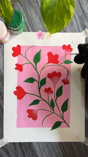 🎀 Simple Watercolour Flower Idea for Beginner ✨| #art #shorts #ytshort #easydrawing #trending