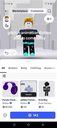 Roblox animation name adidas community