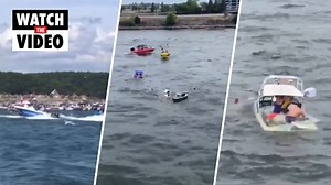Boats sink during Trump Boat Parade on Lake Travis