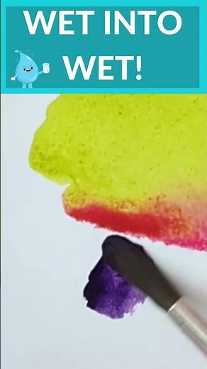 You Have To Try This Wet On Wet Watercolor Technique! #watercolorpainting