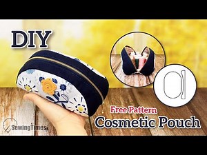 DIY Cosmetic Pouch - Sewing Pattern & Tutorial | How To Make a Zipper Pouch Makeup Bag [sewingtimes]