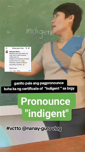 Indigent Pronunciation Guide