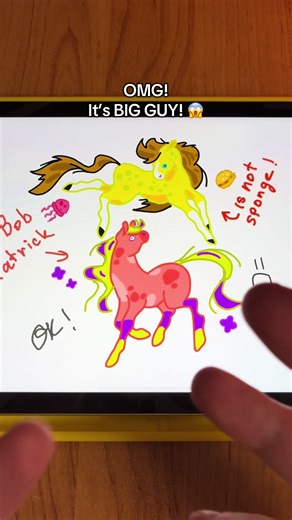 It’s Big Bob 😂 app: Artworkout 🎉 #spongebob #ipadgames #artchallenge #digitalart #bigguy