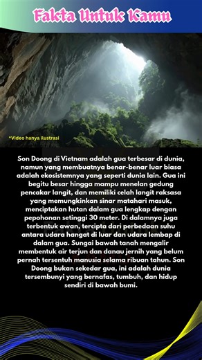 Gua Raksasa Yang Punya Sungai dan Hutan Sendiri | Fakta Untuk Kamu