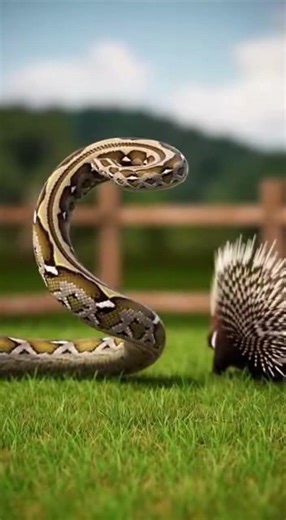 The Foolish Python Invaded the Porcupines’ Bold Escape #wildlife #nature #python