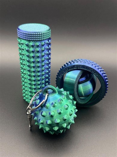 Spiky Fidget Toy Bundle: 3D Printed Sensory Spinners & Keychains - Etsy
