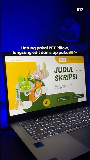 Template PPT untuk sidang skripsi gratis #powerpoint #jokippt #skripsi #mahasiswa #pillowcreativeid