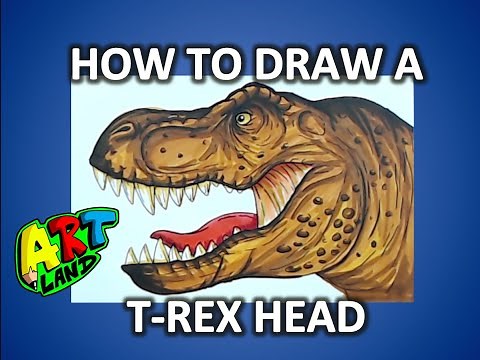 How to Draw a T-REX HEAD