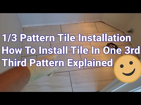 Tile Installation In 1/3 Pattern - How Does The Third Pattern/Design Look? See One 3rd Tile Pattern