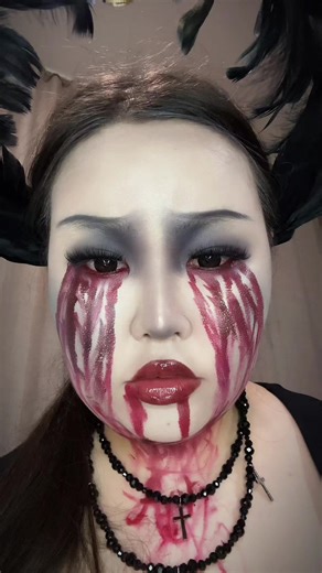 Create Stunning Fallen Angel Makeup with Fake Blood