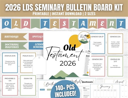 2026 LDS Seminary Old Testament Bulletin Board Kit (printable) - Etsy