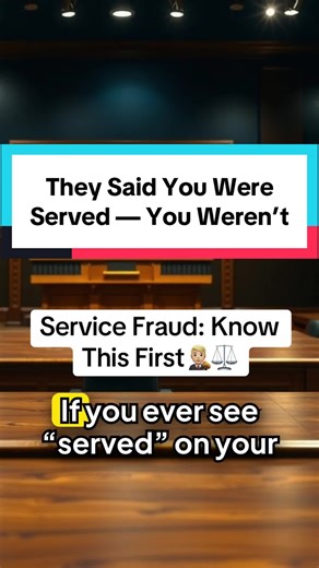 Proof of service is one of the biggest reasons people get default judgments without knowing. If the court file says you were served but you weren’t, you may still have options — but you have to challenge service correctly and fast. Learn how service of process works, how defaults happen, and how to protect your court record. Proof of service fraud Served but never received papers Default judgment without notice Service of process rules Justice files #courtfacts #lawtiktok #justicesystem #knowyou