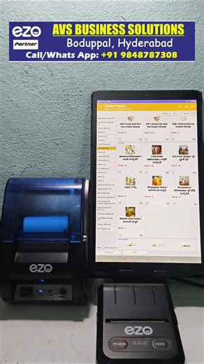 ezo partner on Instagram: "Ezo billing machine all retail business telugu #ezobillingmachine #ezo Looking for a super fast and super easy billing machine for your shop, hotel, restaurant or supermarket? This is the EZO Billing Machine — a smart billing solution with inbuilt thermal printer and billing software. Create professional bills in just 2 clicks and save time every day. Perfect for: ✔ Kirana Store ✔ Restaurant ✔ Bakery ✔ Medical Shop ✔ Supermarket ✔ Retail Shop Features: • Super fast bil