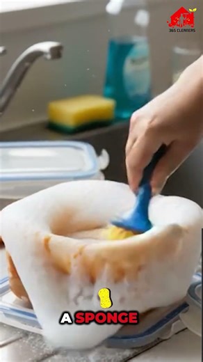 Remove Stubborn Container Stains in Minutes! 🧼✨ Easy Cleaning Hack #shorts