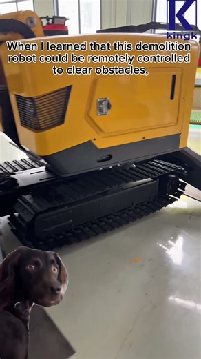 High-tech "Demolition Robot", operated safely from 100 meters away! #DemolitionRobot