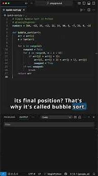 Bubble Sort Algorithm In Python Explained!