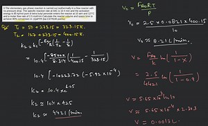3 The elementary gas phase reaction is carried out isothermally... | Filo