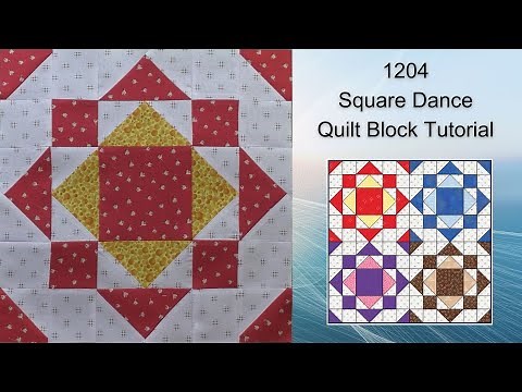 1204 Square Dance Quilt Block Tutorial | Block of the Day 2023