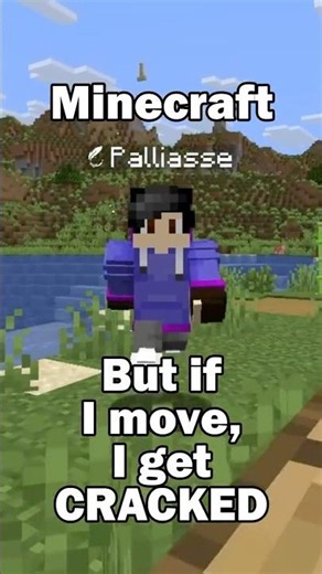 Minecraft, but I get CRACKED every time I MOVE #minecraft #comedy