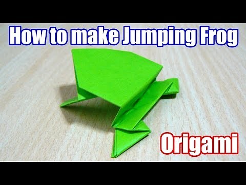 How to make Jumping frog. Origami. The art of folding paper.