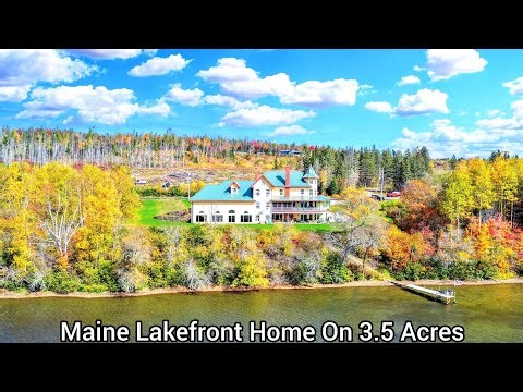 Maine Waterfront Cottages On 3 Acres | Lakefront Houses | Old Houses | ME Real Estate | Castle