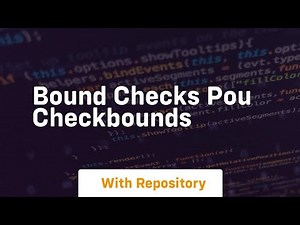 bound checks pou checkbounds