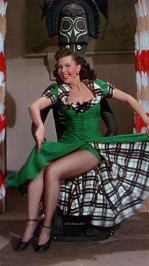 Ann Miller performing the dance number "Prehistoric Man" in ON THE TOWN (1949). Read more below.