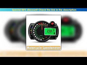 Editor’s Choice 12v Motorcycle Universal Speedometer for Honda Suzuki Yamaha Kawasaki 7 Colors LCD•
