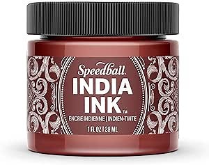 Speedball India Ink, Brown Quartz, 1-Ounce