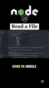 Read a File in Node.js Using fs Module in 20 Seconds! 🚀 #nodejs #javascript #coding