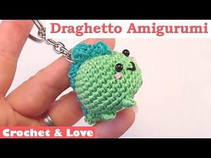 Mini Dragon Amigurumi Tutorial - Crochet Keychain (sub. English and Spanish)