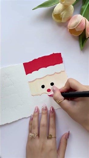 Easy handmade christmas card tutorial 🎅