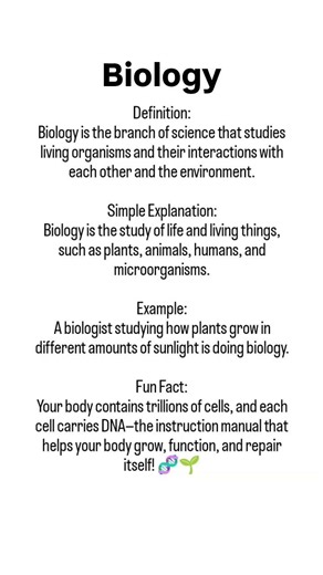 What is biology? #explained #knowledge #knowledge #education #education #everydayscience #learning