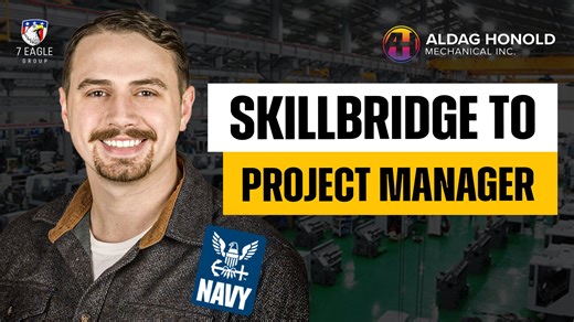 Ten years in the US Navy. A family depending on him. A full career switch ahead. Levi Martin wasn’t just changing jobs. He was risking stability to build something better. New industry. Cross-country move. Starting over from zero. That pressure is real. Levi trusted the process, showed up every day, and executed. He completed SkillBridge and secured a permanent role as an Assistant Project Manager at Aldag/Honold Mechanical, Inc. This is what happens when preparation meets opportunity. Veterans 