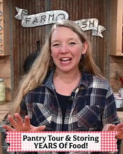 Wondering how I store food for years on end? 🍎 Step inside our homestead pantry for insights and a personal tour! | Homesteading Family