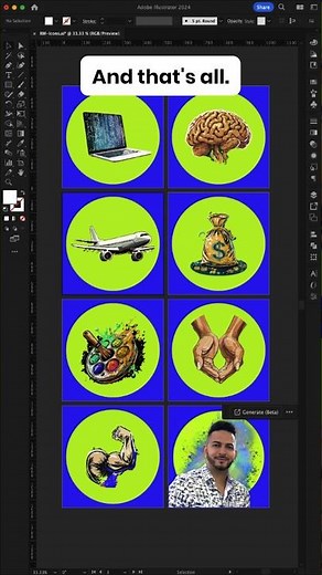 Generate AI Vector Icons with ‪@Adobe‬ Illustrator 🎨! #creative #ai #vector