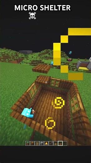 Minecraft MICRO Shelter Building💀
