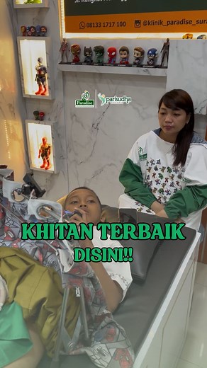 Klinik Paradise Parisudha Surabaya on Instagram: "✨ Khitan Nyaman, Anak Tenang, Orang Tua Lega ✨ Khitan sekarang nggak perlu bikin anak takut 😌 Dengan metode modern, proses lebih cepat, minim nyeri, dan aman. Anak bisa khitan sambil santai, orang tua pun lebih tenang. ✔️ Ditangani tenaga medis profesional ✔️ Metode modern & higienis ✔️ Proses cepat, pemulihan lebih nyaman Karena khitan bukan sekadar tradisi, tapi investasi kesehatan jangka panjang 💙 📩 Yuk, jadwalkan khitan sekarang dan berika