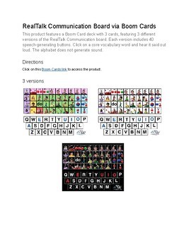 AAC Talking Core boards (Boom Cards)