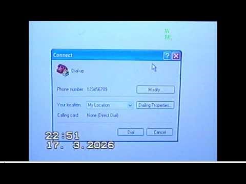Demonstrating a dial-up connection over a DIY telephone line voltage simulator (read description)