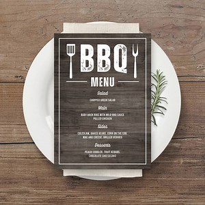 Printable Rustic BBQ Party Menu - Cookout Party Menu DIY Canva Template - Summer Party Barbecue Menu Instant Download Template #BBQ - Etsy