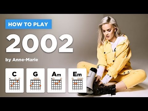 🎸 2002 • EASY fingerstyle guitar lesson w/ intro tabs (Anne-Marie)