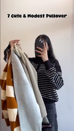 7 Cute & Modest Pullover Ideas | Winter Outfit Inspiration 2025 #fyp #flipkarthaul #outfit #tshirt