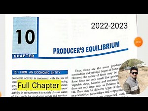 Chapter -10|| Producer equilibrium || ISC Economics || 2023-24 || Full chapter explanation