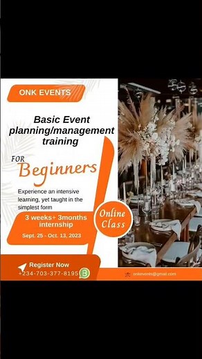 Event planning and management training for beginners #eventplanning #wedding