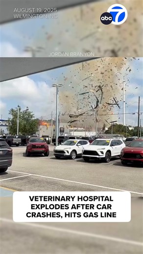 258K views · 6.8K reactions | Four firefighters were injured after a building exploded Tuesday in Wilmington, North Carolina. Wilmington Police said the blast was likely caused by a traffic crash that ruptured a gas line. | ABC7 | Facebook